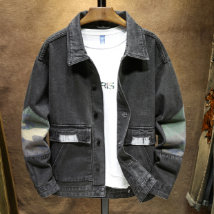 男士 新款 潮流男生夹克秋季 外套男潮牌2022年春秋款 上衣牛仔褂 工装