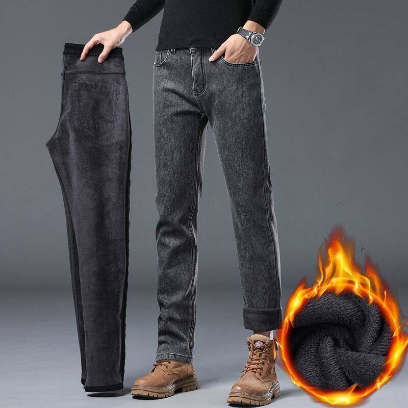 2026年春秋季新款牛仔裤男士韩版潮流百搭加绒冬季休闲牛仔长裤子