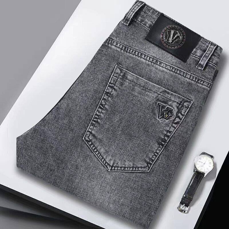 牛仔裤男2026春秋季新款修身直筒百搭男士弹力商务休闲潮流长裤子
