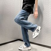 高街水洗潮牌休闲长裤 美式 子 春秋新款 宽松直筒男装 复古牛仔裤 男士