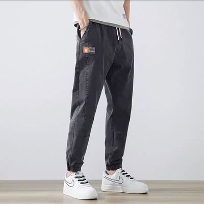 宽松大码哈伦裤水洗休闲束脚裤