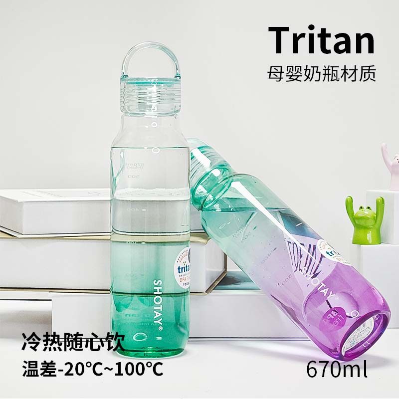 夏日新款渐变透明随手杯女生杯子图片