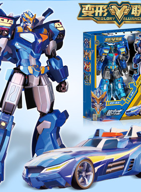 变形联盟3普力士汽车变形机器人机甲之超变战神儿童玩具男孩金刚4