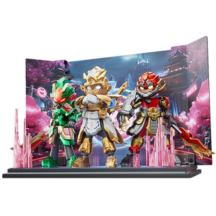 布鲁可英雄无限桃园三结义六一限定礼盒刘备关羽三国积木人玩具克