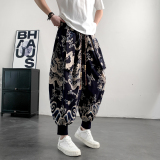 超大码8XL风小众设计龙纹九分裤哈伦裤飞鼠裤K268-P58控78，男装休闲裤，电商A005-1