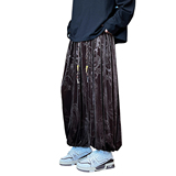 风K纹暗纹新中式保暖金丝绒阔腿束脚裤男K255-P68控88，男装棉衣，电商A005-1