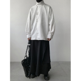 新中式U风缎面提花暗纹立领小众金属扣盘扣衬衫男CS13-P80控98,男装衬衫,电商A005-1, 新中式U风缎面提花暗纹立领小众金属扣盘扣衬衫男CS13-P80控98,男装衬衫,电商A005-1,