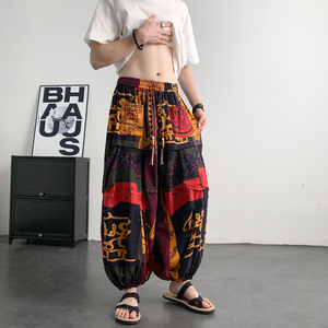 超大码8XL风泰大象垂感折褶小众设计阔腿裤男K275-P68控88，男装休闲裤，电商A005-1