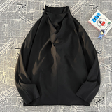 暗黑系新中式F风冰丝小众设计高堆领长袖t恤T09-P55控78，男装T恤，电商A005-1