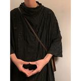 暗黑R冰丝破洞复古镂空风小众设计堆堆领t桖T06-P65控88，男装T恤，电商A005-1