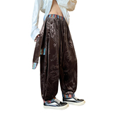 民族风F复古中式金丝绒龙纹宽松大裤裆舞蹈阔腿裤K257-P68控88，男装民族服装，电商A005-1