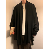 暗黑系高级感风衣大码中长款风衣垂感披风斗篷开衫FY10-P95控118，男装风衣，电商A005-1