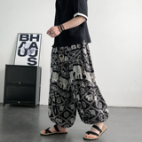 超大码8XL风泰大象垂感折褶小众设计阔腿裤男K275-P68控88，男装休闲裤，电商A005-1