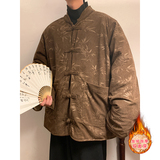 新中式C树叶灯芯绒羊羔毛加绒加厚双面穿棉服夹克JK15-P135控158，男装夹克，电商A005-1
