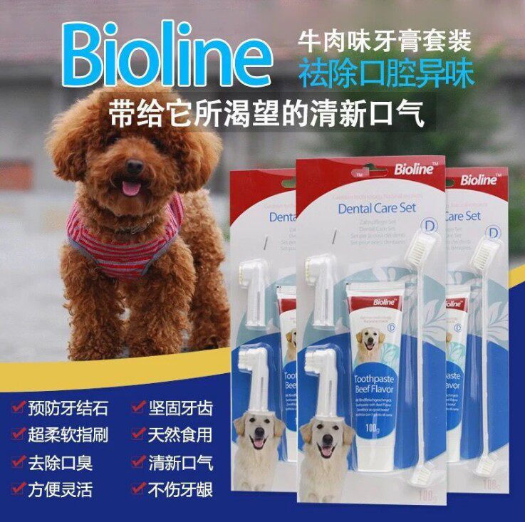 狗狗牙膏牙刷套装泰迪金毛贵宾猫咪牙刷去牙结石除口臭清洁齿用品