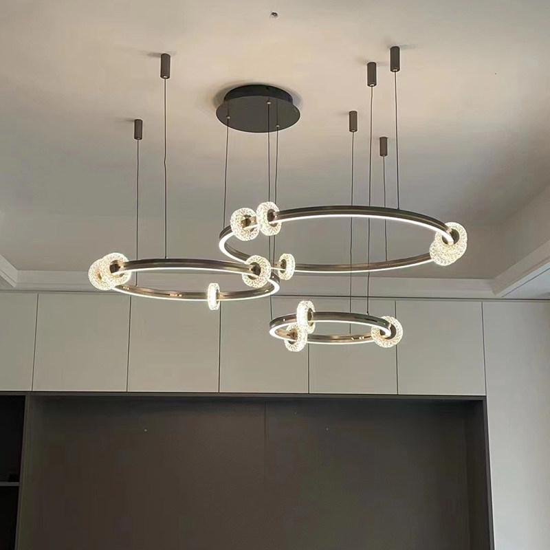 松伟挚爱吊灯现代简约客厅餐厅灯大厅灯复式楼梯多层