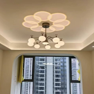 松伟灯饰春华秋实新款轻奢现代简约客厅餐厅卧室吊线灯具