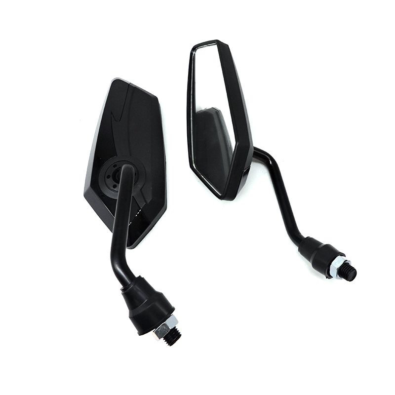 高颜值双色摩托车后视镜改装铝合金电摩反光镜小牛鬼火踏板车通用