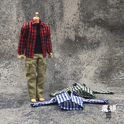 新款6寸布衣潮流格子可动人偶