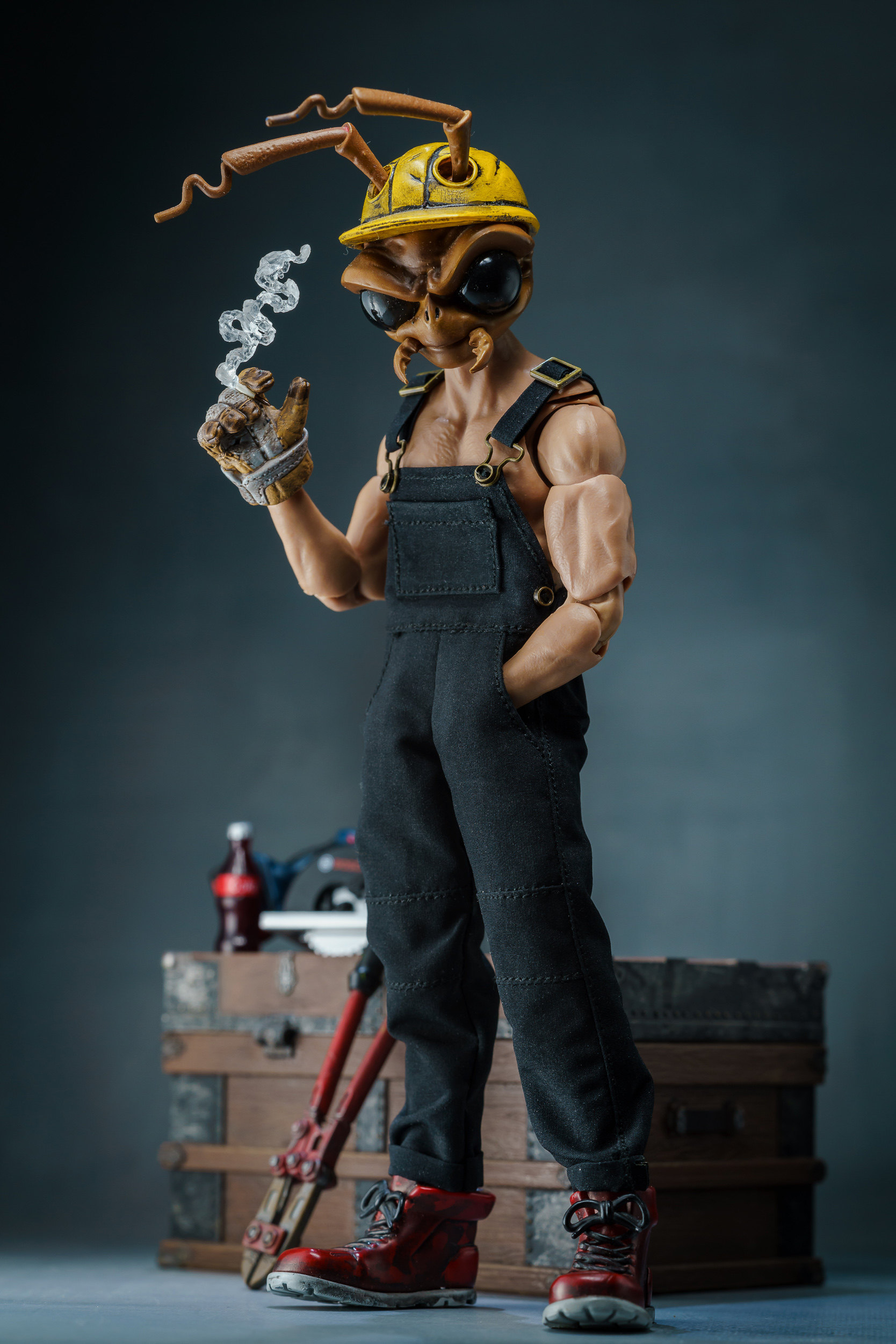 1/12潮流连体背带裤6寸素体可穿