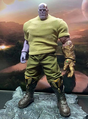 现货1/12漫威 7寸动人偶ML绿巨人灭霸素体裤子T恤休闲套装无素体