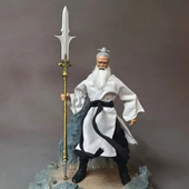 假两件武侠长款 灯笼裤 布袍 12自D6寸方大头romankey古装