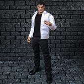 兵人衣服男6寸可动人偶方大头素体布衣潮流休闲裤 12新款 白衬衣