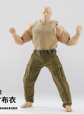 1/12WWE壮男C4麦克法兰7寸adam范马壮MUFF背心工装裤