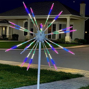 LED 五彩同步烟花灯爆闪追光流水蒲公英景观灯公园广场节日氛围灯