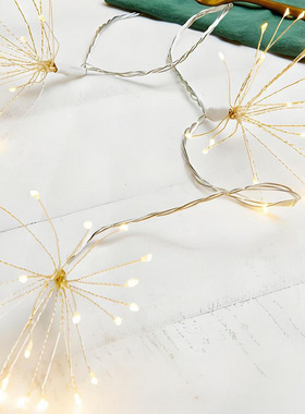 LED连串烟花灯氛围仙女灯室内户外圣诞派对节日布置装饰灯铜丝灯