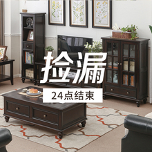 美式乡村小户型客厅卧室轻奢电视柜1