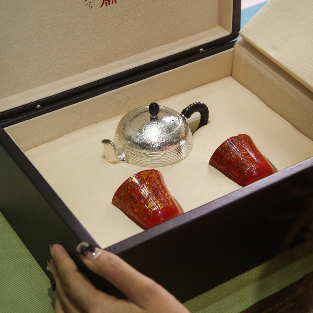 一胜斋纯手工银壶泡茶壶急须纯银S999烧水壶曼生圆珠壶急须套装