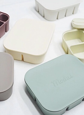 韩国MODUI宝宝铂金硅胶辅食盒保鲜冷藏冷冻冰格防摔可蒸煮耐高温