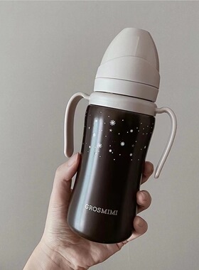 韩国格罗咪咪保温杯圣诞雪花限量版吸管杯婴幼儿童喝水杯婴儿奶瓶