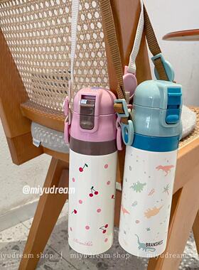 日本skater联名petit main儿童保温杯宝宝水壶不锈钢直饮杯小学生