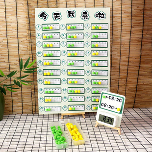 幼儿园签到台签到墙环创森系今天我来啦主题墙装饰班级布置摆件