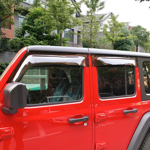 22款JEEP牧马人雨挡罗宾肯汽车车窗雨眉加宽加厚罗宾汉遮雨挡
