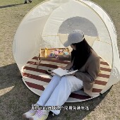 沙滩帐篷户外露营遮阳棚大空间遮阳防水便携折叠帐篷 春游好物