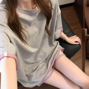 韩系短袖睡衣女款2026新款春夏季外穿高级感家居服慵懒风短裤套装