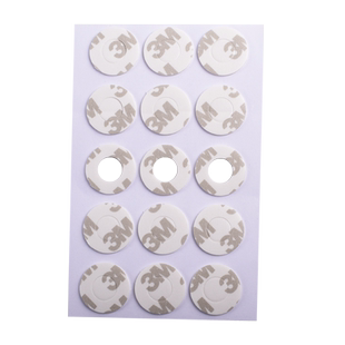 同心圆双面胶正品3MCIP66白色泡沫两面贴圆形圆圈中间打孔强力加厚1MM海绵EVA双面背胶带孔圆孔O型双面圆点胶