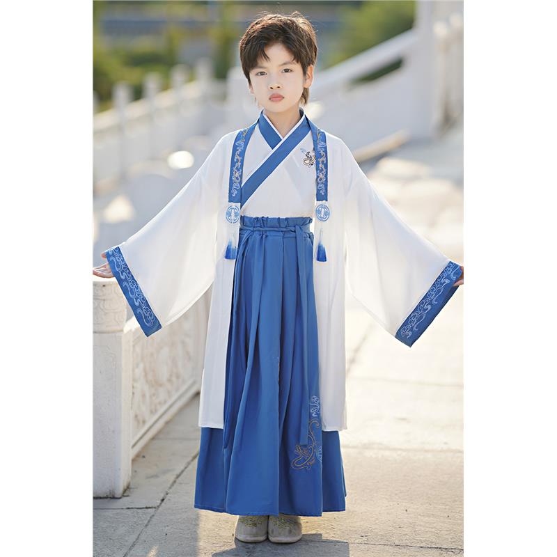 男童汉服新款春夏秋款儿童汉服帅气国学服唐装男孩古装国风全套
