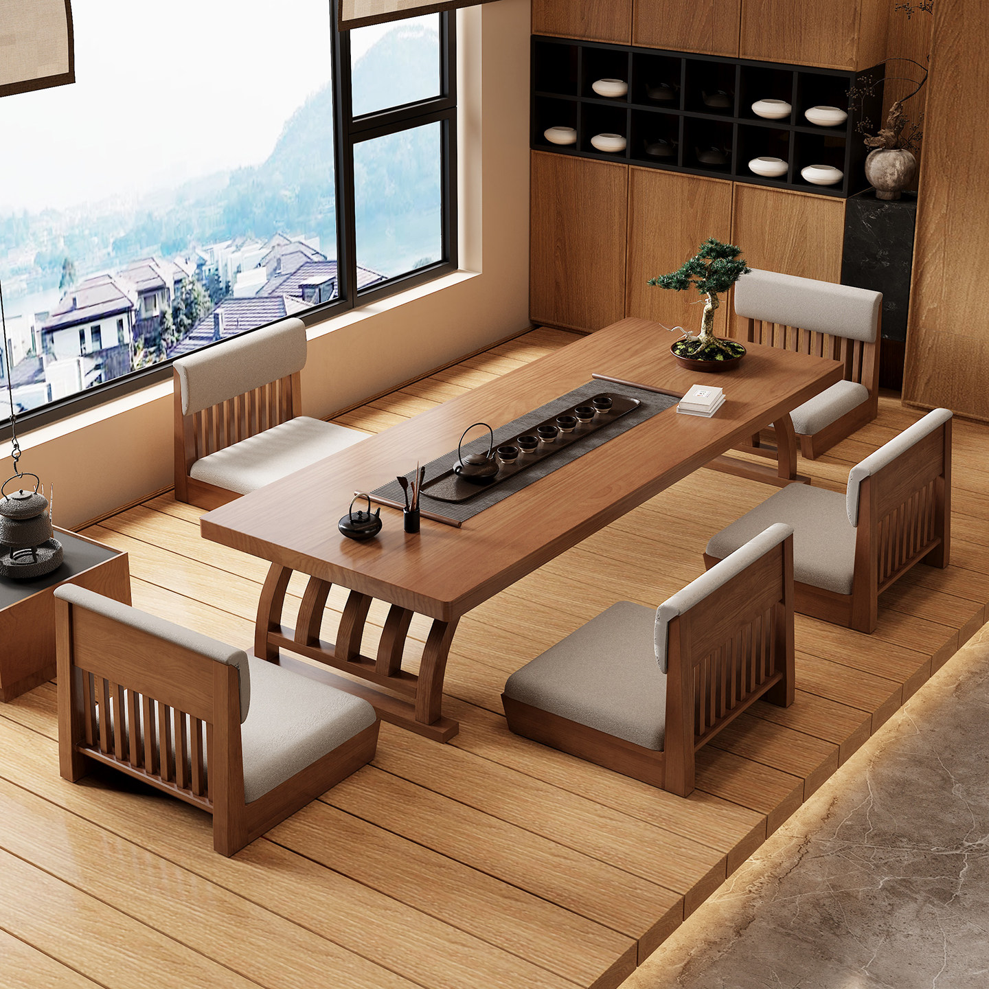 阳台休闲茶桌飘窗小桌子轻奢高级感抄经桌子榻榻米茶桌禅意日式,住宅家具,家用茶台/茶桌,淘宝优惠券,粉丝福利购,淘宝优惠卷