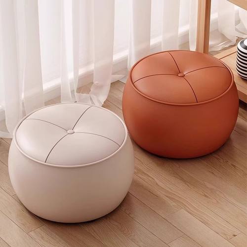 小凳子家用矮凳坐墩创意沙发凳客厅换鞋凳小板凳软包圆皮墩南瓜凳