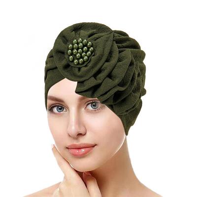 纯色包头帽贴花头巾帽 musslim cap hejab turban hijeb scarfhat