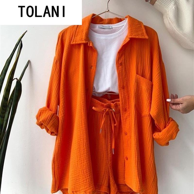 2024 Summer Womens Two Piece Casual Long Sleeve Short S