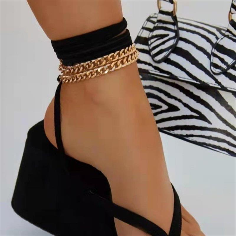 Womens casual sandals thick soled strapping sandals