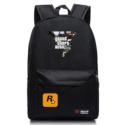 外贸GTA5周边儿童游戏书包侠盗猎车手服男童双肩包一件代发背包