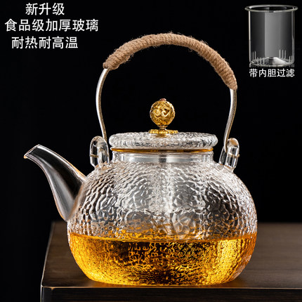 加厚玻璃泡茶壶家用花茶水壶耐高温耐热过滤水壶煮茶壶器茶具套装