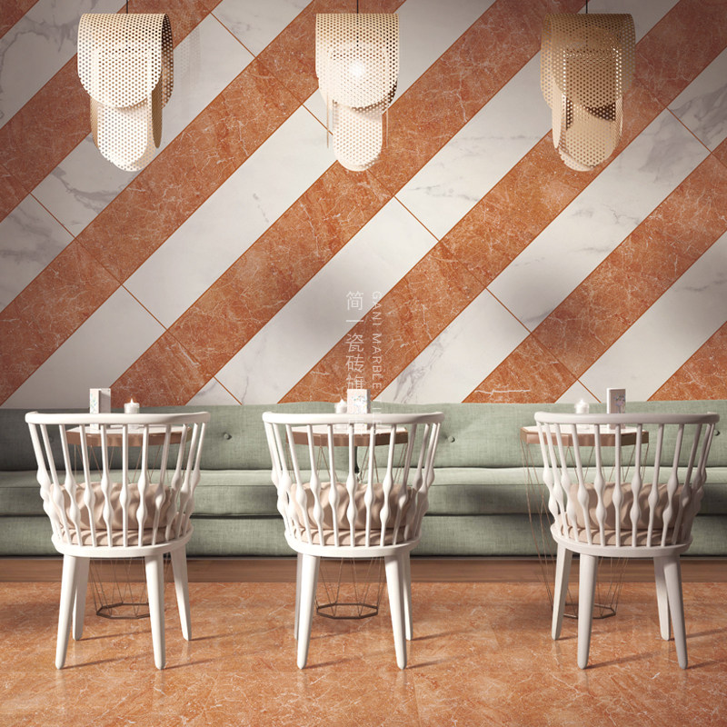 简一大理石瓷砖 西施红 餐厅大理石瓷砖卫生间地砖简约现代欧式