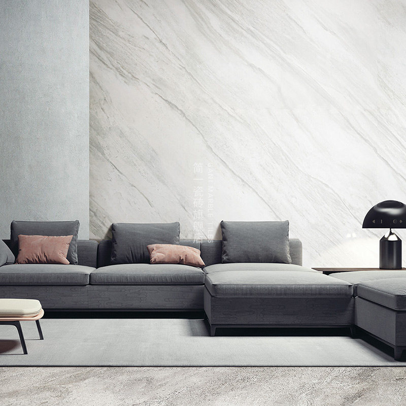 简一瓷砖 云雾白电视背景墙装饰客厅防滑地板砖